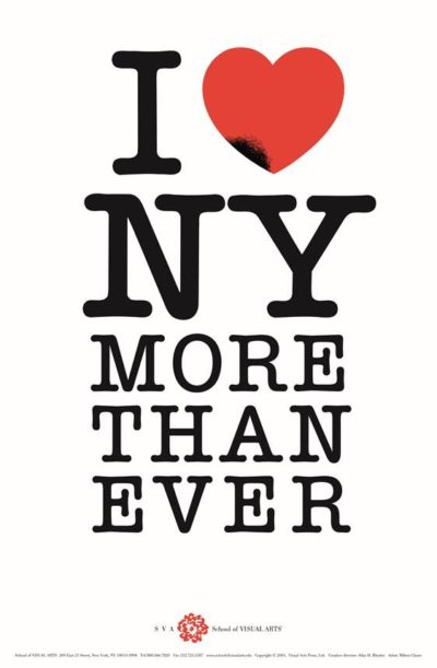 Poster di Milton Glaser, del 2001